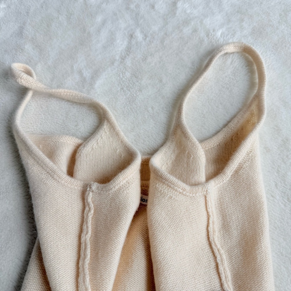 Reformation Varenne Cashmere Cream Color Sleeveless Short Top M - Picture 7 of 10
